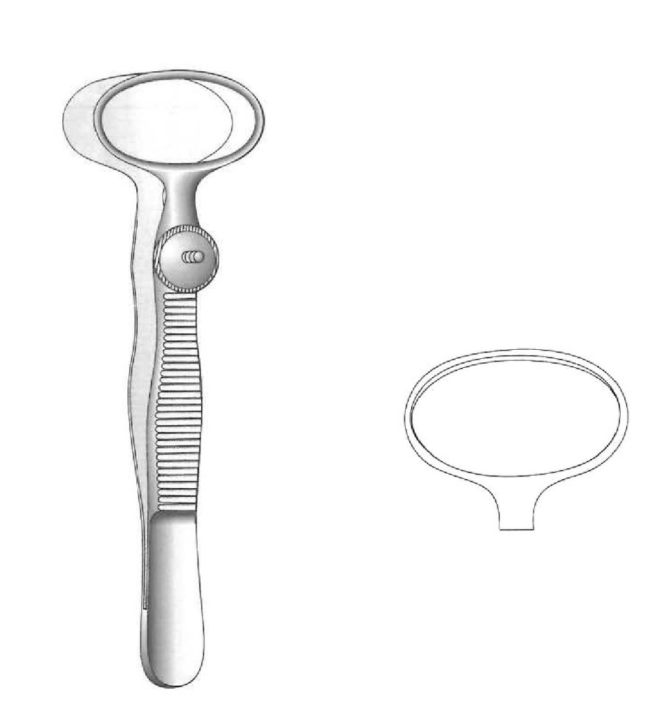 Pinza para chalazión Desmarres premium, grande - longitud = 9 cm / 3-1/2"