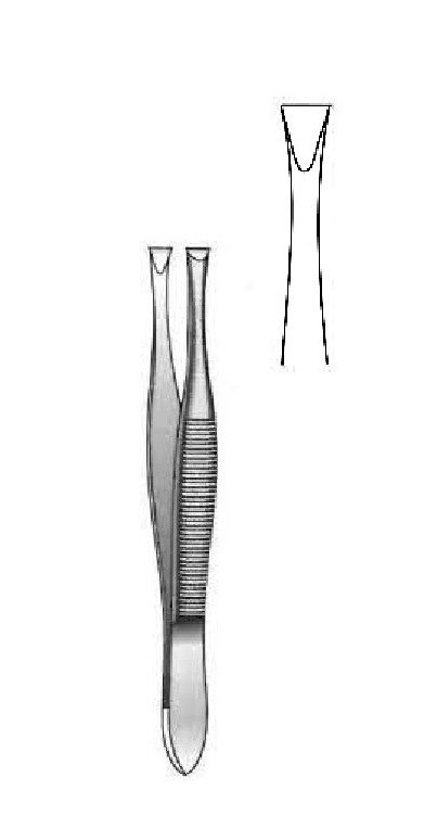 Pinza Littauer para cilios premium, diente liso