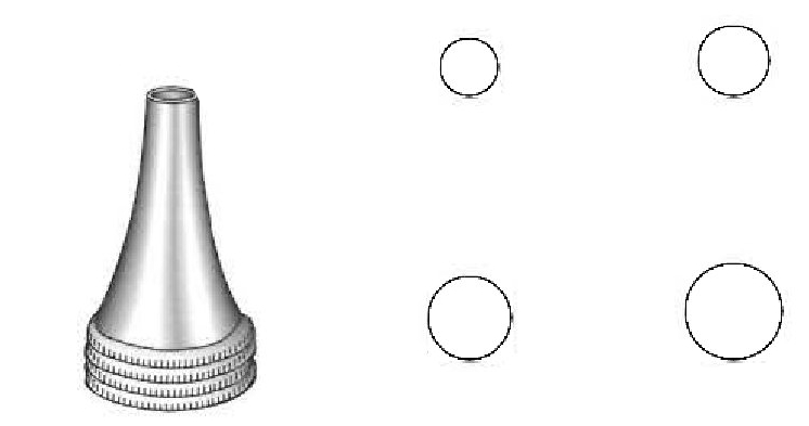 Espéculo para oído Hartmann premium, juego de 4.
