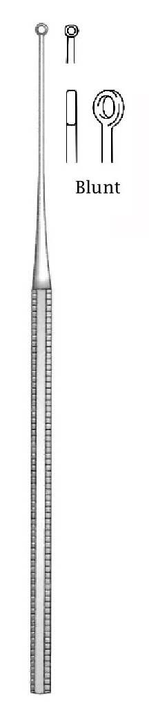 Cureta de oído Buck premium, desafilada, figura 000 - longitud = 16.5 cm / 6-1/2"