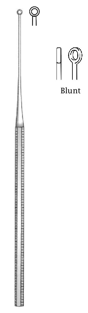 Premium Buck Ear Curette, blunt, figure 0 - length = 16.5 cm / 6-1/2"