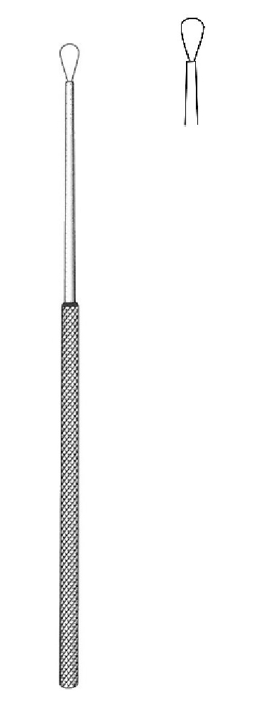 Billeau premium curette, tip = 2.75 mm - length = 16.5 cm / 6-1/2"