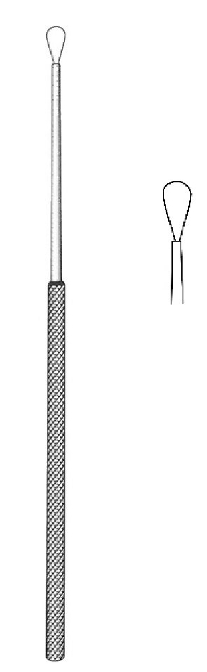 Billeau premium curette, tip = 3.75 mm - length = 16.5 cm / 6-1/2"
