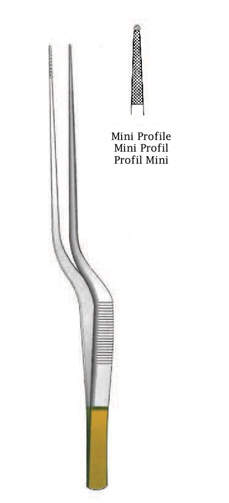 Pinza para oído Gruenwald premium, TC Gold - longitud = 18 cm / 7"