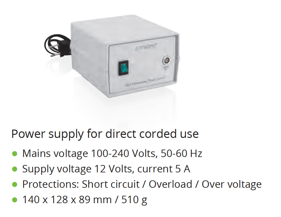 Fuente de alimentación de dermatoma para uso eléctrico