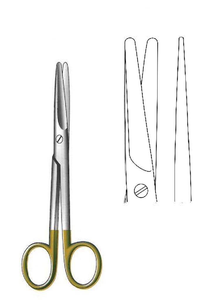Mayo Premium Dissecting Scissors, straight, TC Gold - length = 23 cm / 9"