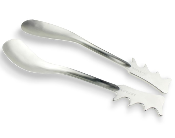 Set de 2 espátulas de Thierry, pala 12 x 6 cm - longitud de 39 cm
