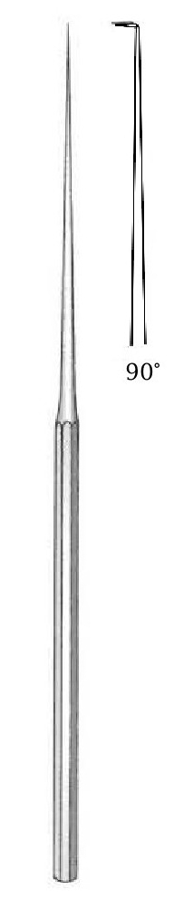 Micro gancho de oído Barbara premium - longitud = 16 cm / 6-1/4", punta = 0.3 mm, ángulo = 90°