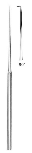 [IU-04373P] Micro gancho de oído Barbara premium - longitud = 16 cm / 6-1/4", punta = 0.6 mm, ángulo = 90°