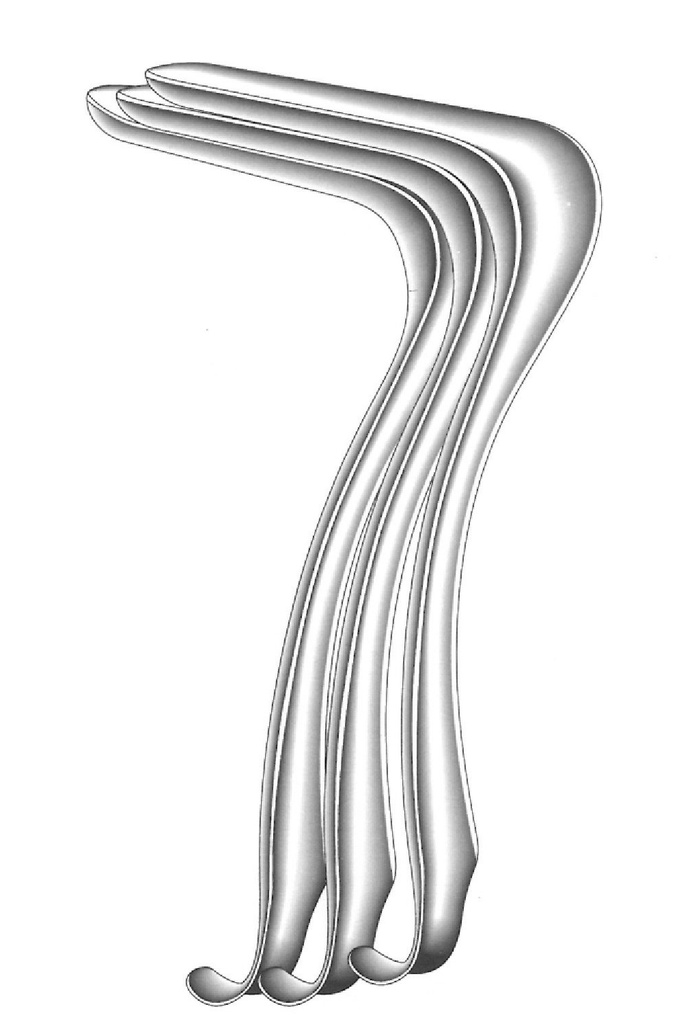 Espéculo vaginal Kristeller premium - valva = 105 x 28 mm