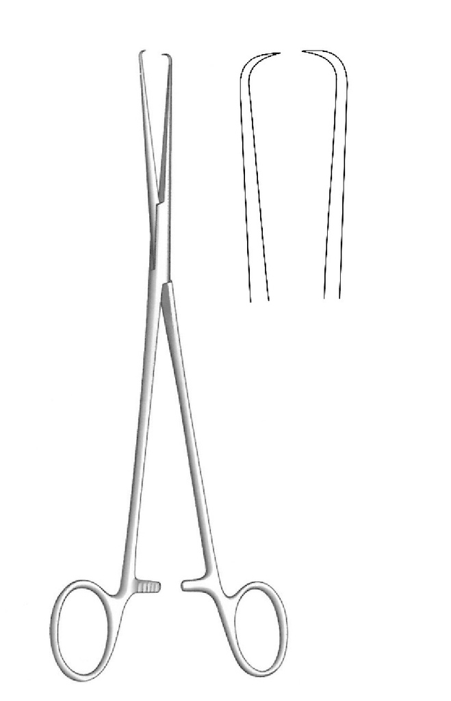 Pinza de tenáculo Pozzi-Palmer premium, recta
