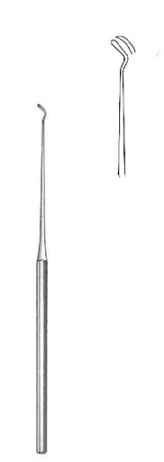 [IU-04403P] Micro dissector fisch premium, double angle to the right