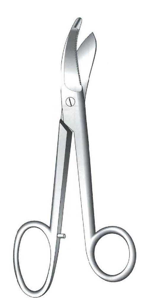 Tijera para vendaje Bruns premium, dentado - longitud = 24 cm / 9-1/2"