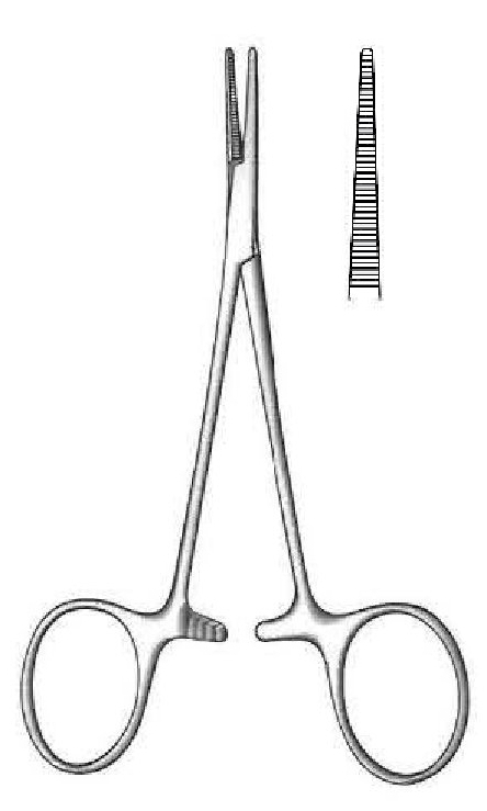 Pinza arterial micro-mosquito premium - longitud = 10 cm / 4", recta