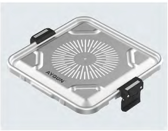 Perforated Model A1 lid 1/2 for sterilization container - 312 x 280 mm