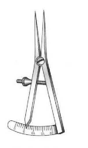 [IU-00039P] Calibrador castroviejo premium - longitud = 8 cm / 3-1/4" Rango de medida 20 mm