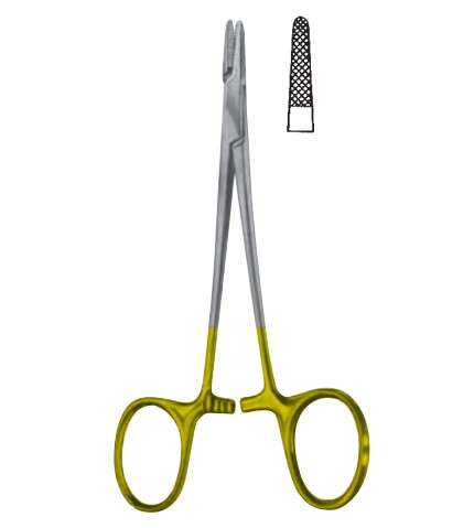 Converse Needle Holder, TC Gold, 12.5 cm / 5"