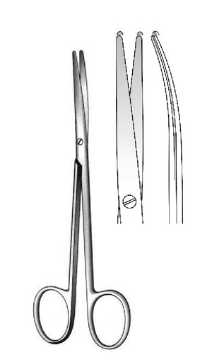 [IU-02650P] Tijera para disección Metzenbaum-Fine premium, desafilada, curva - longitud = 18 cm / 7"