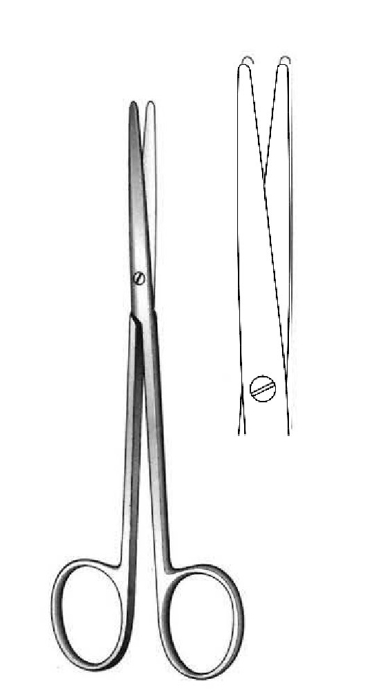 Metzenbaum Fine Dissecting Scissors - length = 14.5 cm / 5-1/2", Blunt/Roma, Straight, Slender Pattern