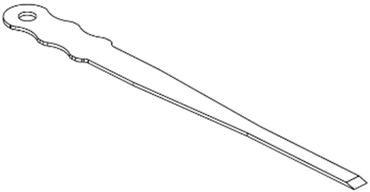 Cincel recto corto 83 mm x 6mm x 1.19mm