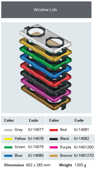 Tapa de Modelo Ventana de Tamaño Completo 1/1 para Contenedor de Esterilización - 602 x 285 mm 