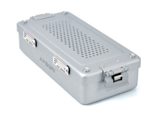 Container per a esterilització perforada del model de plasma mini i coberta grisa perforada - 315 x 142 x h mm