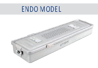 Contenedor para Esterilización Perforado de Modelo Plasma para Endoscopio y Tapa Perforada Color Gris - 535 x 160 x H mm