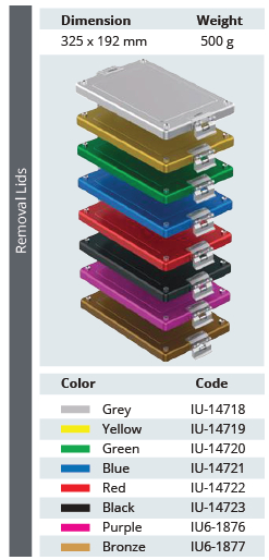 Coberta del model dental no drillat per al contenidor d’esterilització - 325 x 192 mm