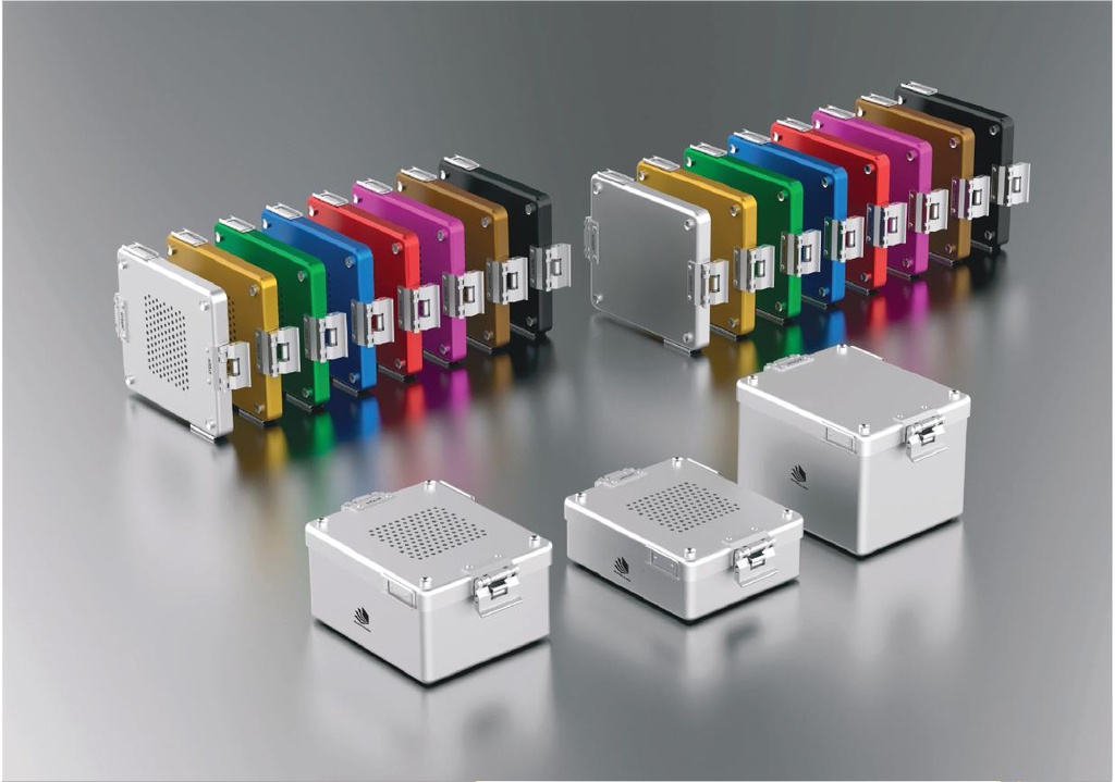 Non -drilled dental model sterilization container and perforated lid - 325 x 192 x hm mm