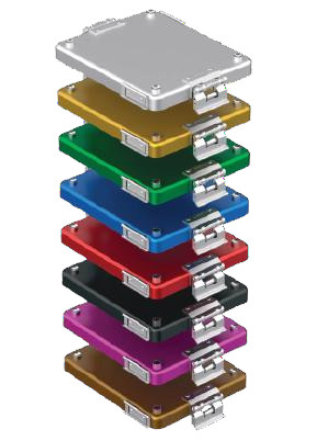 Contenedor para Esterilización No Perforado de Modelo Dental y Tapa No Perforada - 325 x 192 x H mm