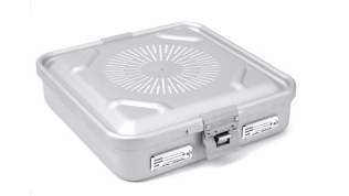 Contenidor per a esterilització amb una barrera biològica de model pla i tapa no perforada - 297 x 280 x h mm