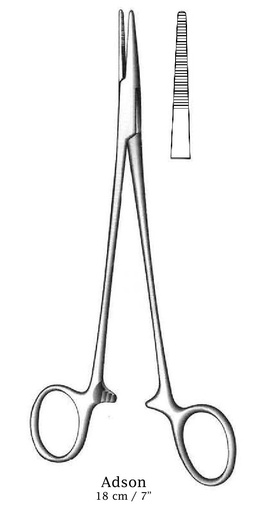 [IU-00721] Pinza de arteria Adson - longitud = 18 cm / 7", recta