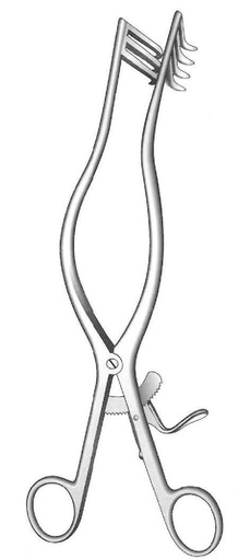 [IU-01390] Separador autoestático Adson Baby, afilado - longitud = 16 cm / 6-1/4", dientes = 3:4