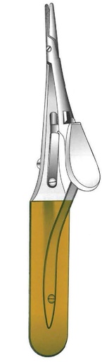 [IU-08791] Porta agujas Arruga - longitud = 14 cm / 5-1/2", recta, TC Gold