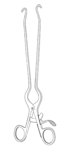 [IU-04182] Cardiovascular clamp - length = 26 cm / 10-1 / 4 "