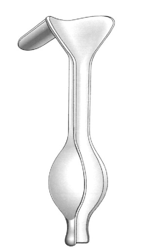 [IU-01755] Weighted Vaginal Speculus Auvard-Sheet = 2-3/4 "x 1-1/2", medium 2.5 lbs