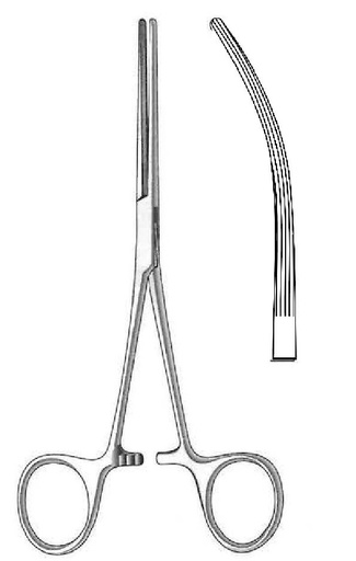 [IU-00734] Bainbridge artery clamp - length = 18.5 cm / 7-1 / 4 ", curved