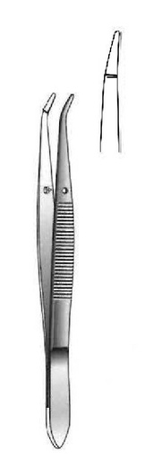 [IU-00549] Pinza depilatoria Barraquer, diente liso - longitud = 10,5 cm / 4-1/4"