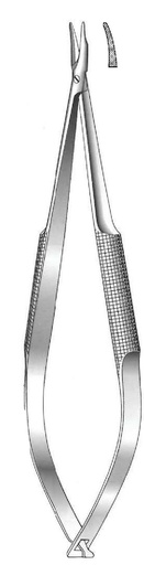 [IU-03463] Porta agujas Barraquer sin bloqueo, dentado - longitud = 16 cm / 6-1/4"