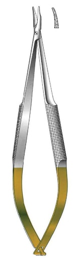 [IU-08775] Barraquer needles with lock, teeth, Gold TC - length = 16 cm / 6-1 / 4 "