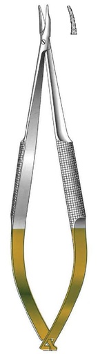[IU-08776] Barraquer needles with lock, teeth, Gold TC - length = 18 cm / 7 "