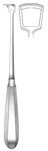 [IU-04856] Beckmann adenoid curette, figure 4 - length = 22 cm / 8-3/4"