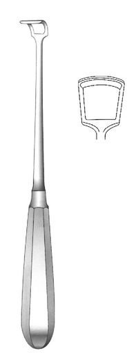 [IU-04853] Beckmann adenoid curette, figure 1 - length = 22 cm / 8-3/4"