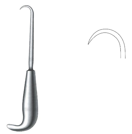 [IU-07863] Bone hook with grip handle, large