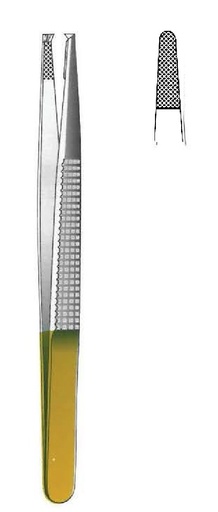 [IU-08186] Bonney Tissue Forceps, TC Gold - length = 17 cm / 6-3/4"