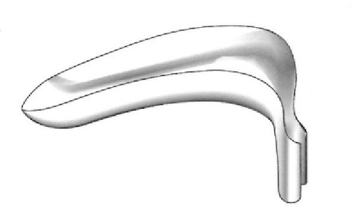 [IU-02334] Valva para espéculo vaginal Bozemann - valva = 110 x 42 mm