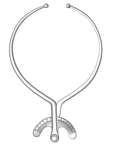 [IU-02071] Pelvímetro Breisky, graduado en centímetros - longitud = 33 cm / 13"