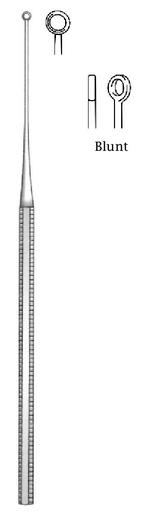 [IU-04639] Cureta de oído Buck, desafilada, figura 3 - longitud = 16.5 cm / 6-1/2"