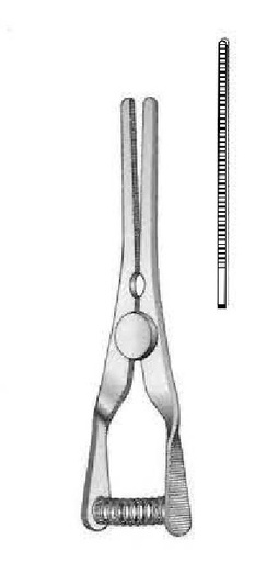 [IU-00581] Bulldog Spring Clip, straight - length = 4.5 cm / 1-3/4"