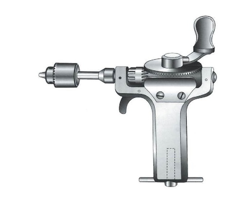 [IU-07296] Bunnell Hand Drill with Chuck - length = 24 cm / 9-1/2"